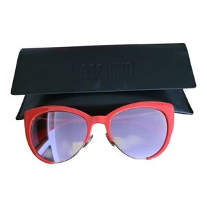 Moschino Red Cat-Eye Sunglasses